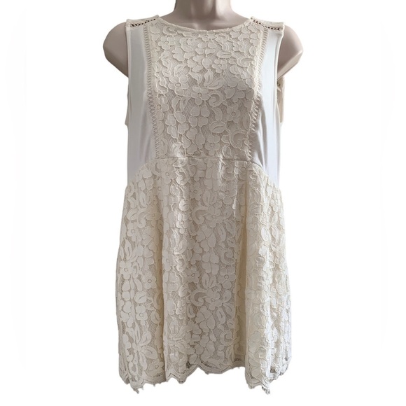 A Pea in the Pod Tops - A Pea In The Pod Maternity Sleeveless Lace Cream Top Blouse Size S